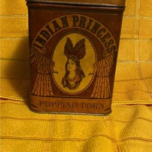 Vintage Indian Princess Popcorn Tin